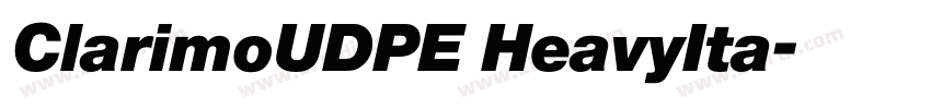 ClarimoUDPE HeavyIta字体转换